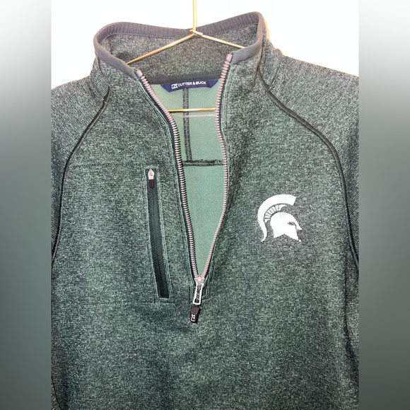Cutter & Buck Michigan State Spartans 1/2 Zip Pullover Jacket M - Picture 4 of 9